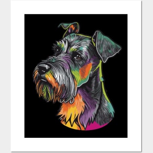 Miniature Schnauzer Dog Art Posters and Art